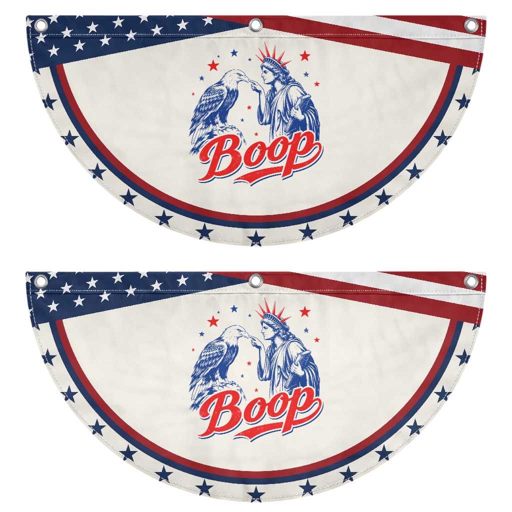 Boop Statue of Liberty and Eagle 4th of July Patriotic Fan Flag
