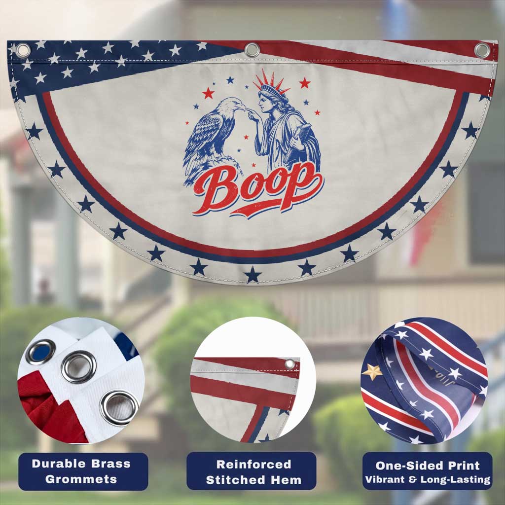 Boop Statue of Liberty and Eagle 4th of July Patriotic Fan Flag