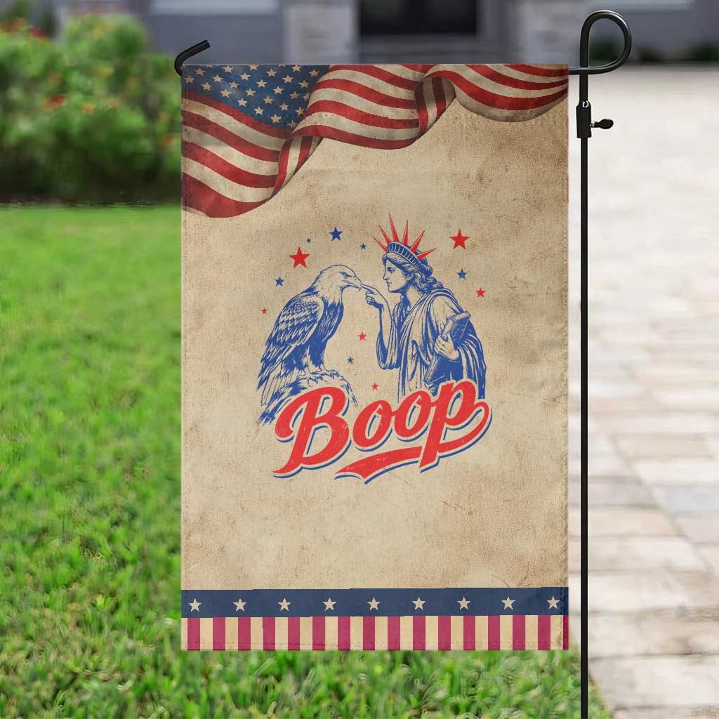 Boop Statue of Liberty and Eagle 4th of July Patriotic Garden Flag