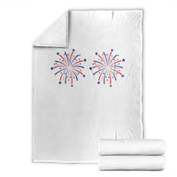 Funny Fireworks 4th of July Adult Humor Throw Blanket Just Here for The Fireworks