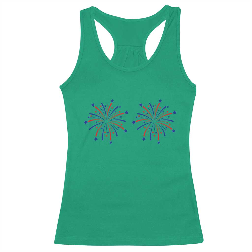 Funny Fireworks 4th of July Adult Humor Racerback Tank Top Just Here for The Fireworks