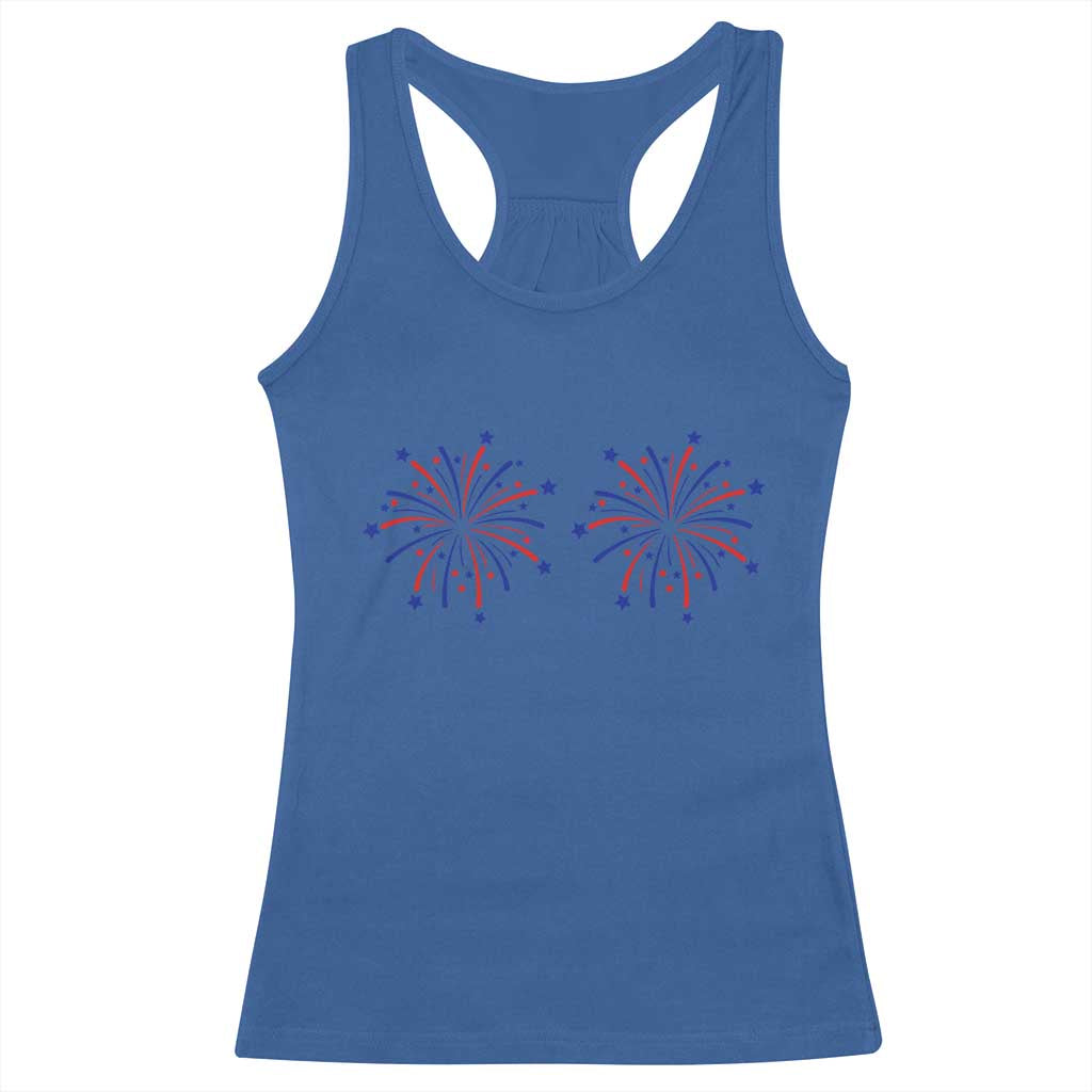 Funny Fireworks 4th of July Adult Humor Racerback Tank Top Just Here for The Fireworks