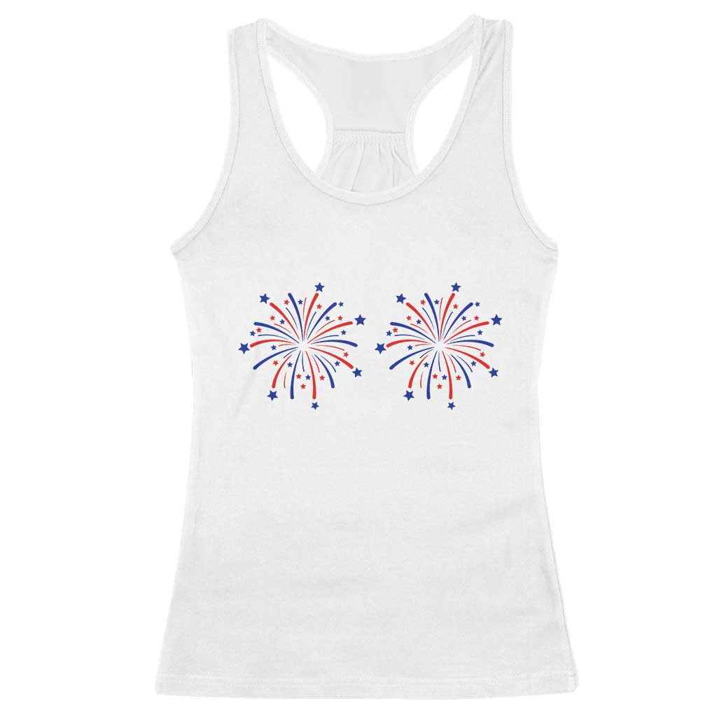 Funny Fireworks 4th of July Adult Humor Racerback Tank Top Just Here for The Fireworks
