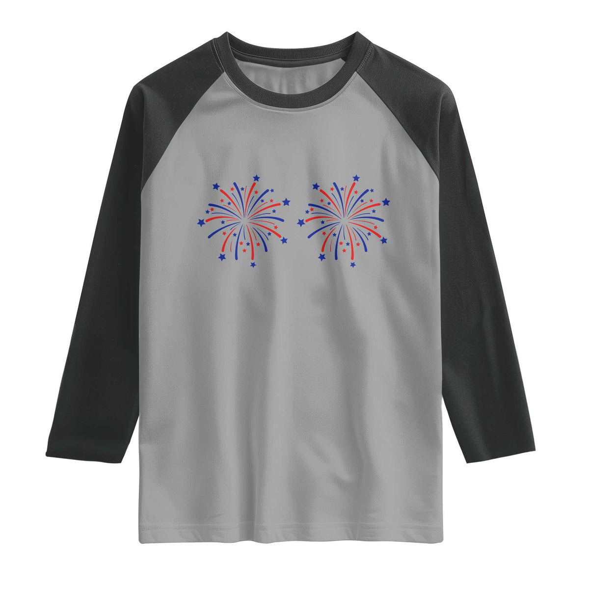 Funny Fireworks 4th of July Adult Humor Raglan Shirt Just Here for The Fireworks