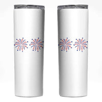 Funny Fireworks 4th of July Adult Humor Skinny Tumbler Just Here for The Fireworks