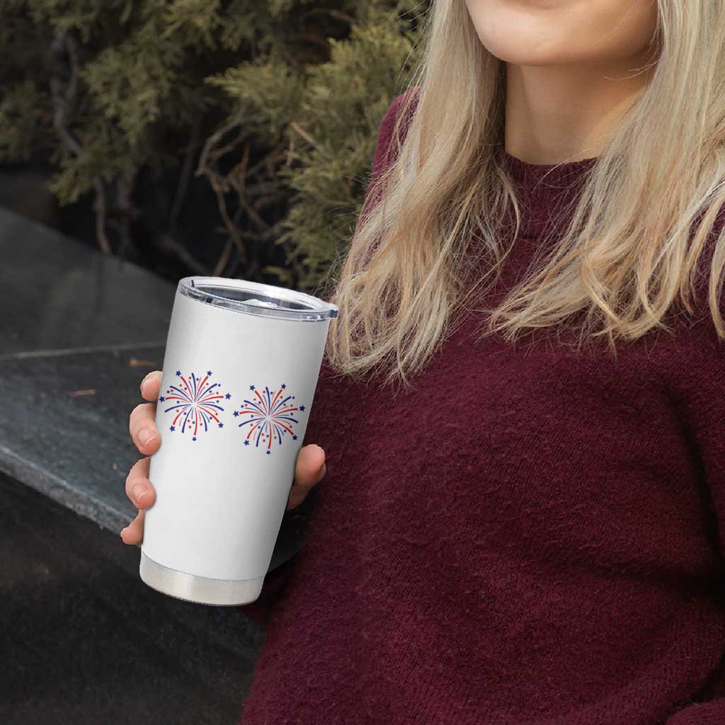 Funny Fireworks 4th of July Adult Humor Tumbler Cup Just Here for The Fireworks