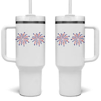 Funny Fireworks 4th of July Adult Humor Tumbler With Handle Just Here for The Fireworks