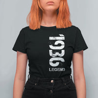 Vintage 1936 Legend T Shirt For Women 90th Birthday Gifts Special Milestone