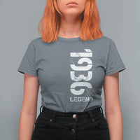 Vintage 1936 Legend T Shirt For Women 90th Birthday Gifts Special Milestone