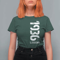 Vintage 1936 Legend T Shirt For Women 90th Birthday Gifts Special Milestone