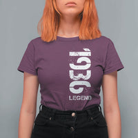 Vintage 1936 Legend T Shirt For Women 90th Birthday Gifts Special Milestone