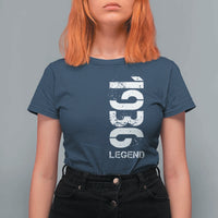 Vintage 1936 Legend T Shirt For Women 90th Birthday Gifts Special Milestone