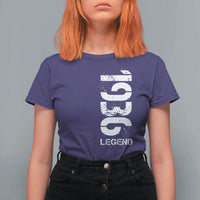 Vintage 1936 Legend T Shirt For Women 90th Birthday Gifts Special Milestone