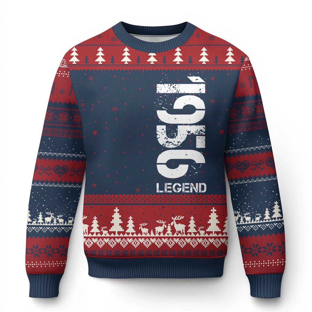 Vintage 1956 Legend Ugly Christmas Sweater 70th Birthday Gifts Special Milestone