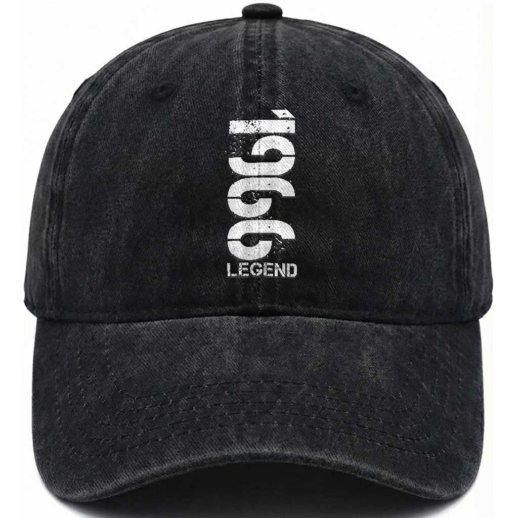Vintage 1966 Legend Washed Cotton Baseball Cap 60th Birthday Gifts Special Milestone