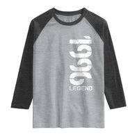 Vintage 1996 Legend Raglan Shirt 30th Birthday Gifts Special Milestone