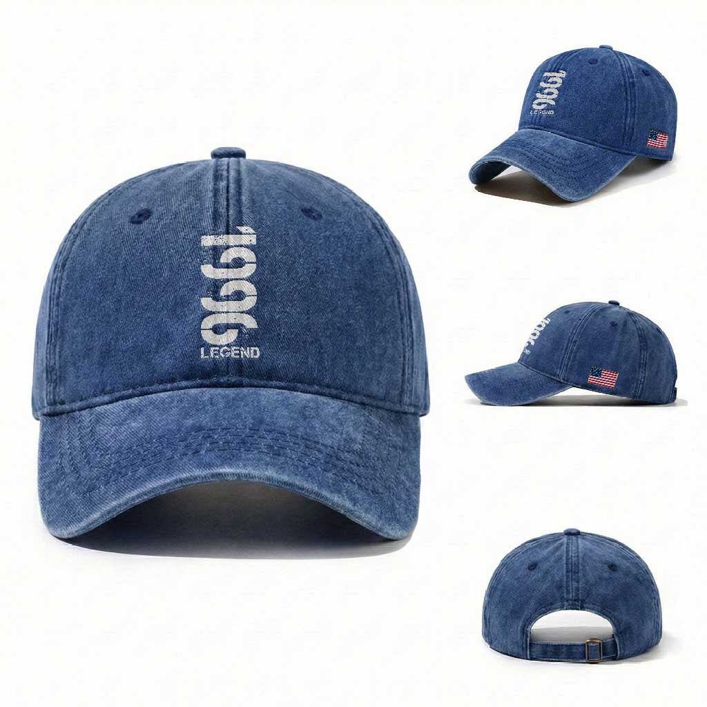Vintage 1996 Legend Washed Cotton Baseball Cap 30th Birthday Gifts Special Milestone