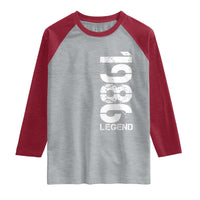 Vintage 1986 Legend Raglan Shirt 40th Birthday Gifts Special Milestone