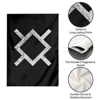 Vintage Northern Cheyenne Tribe Flag Montana Morning Star Symbol Garden Flag