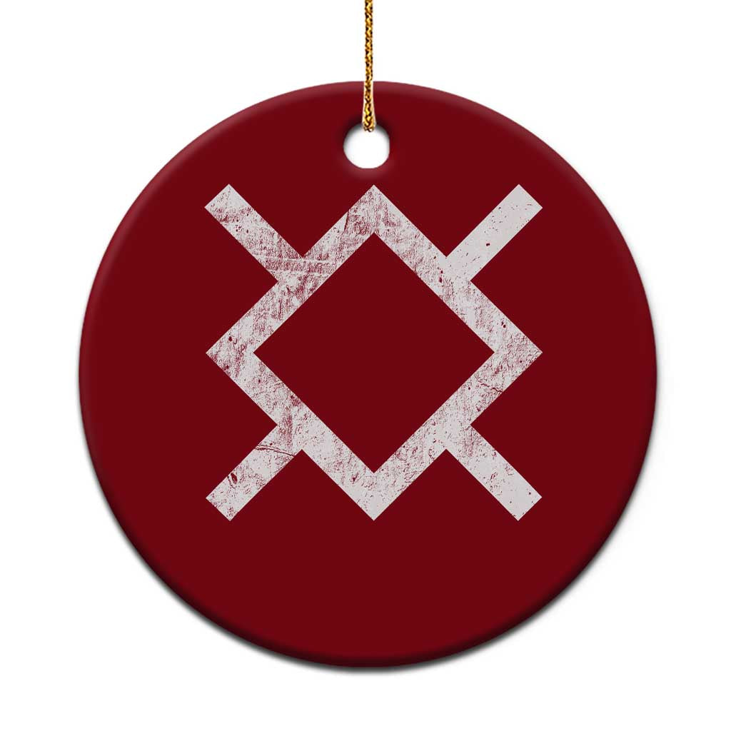 Vintage Northern Cheyenne Tribe Flag Montana Morning Star Symbol Ceramic Ornament