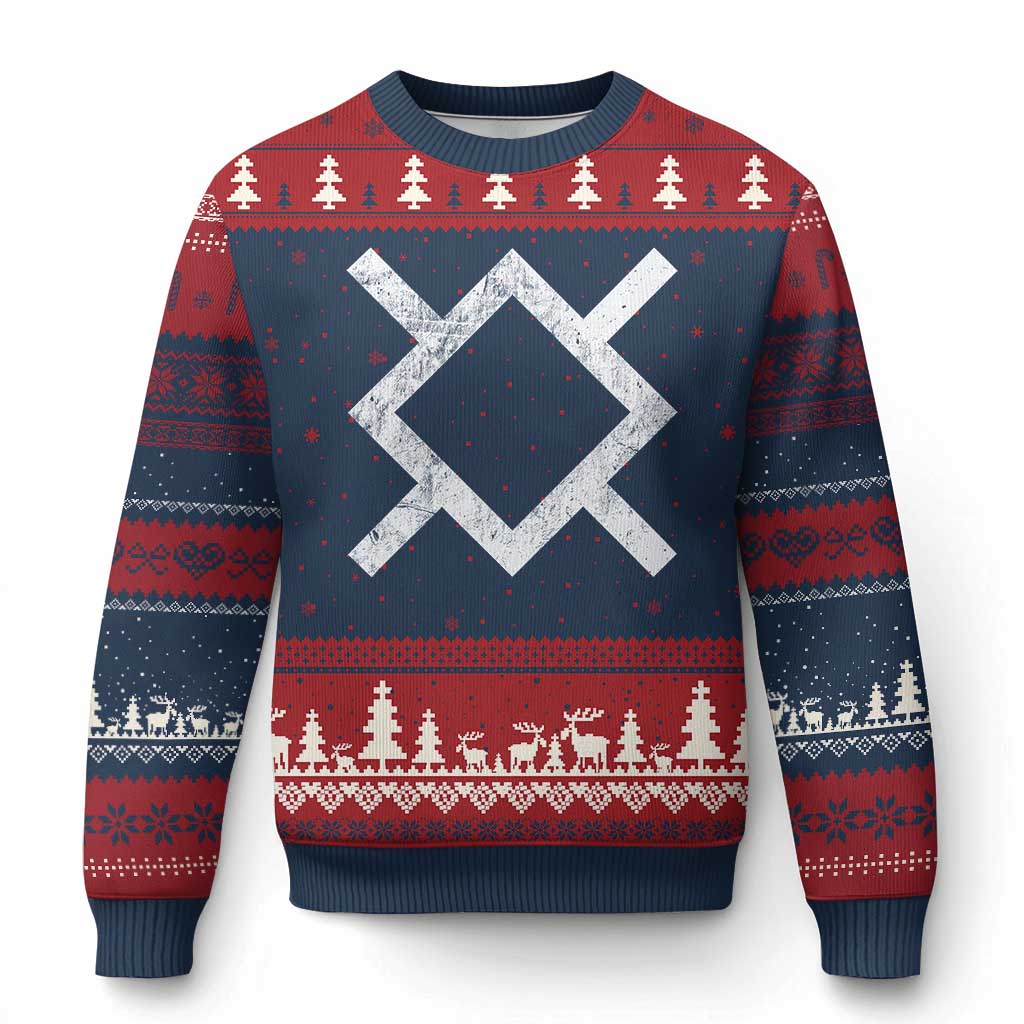 Vintage Northern Cheyenne Tribe Flag Montana Morning Star Symbol Ugly Christmas Sweater