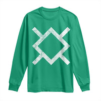 Vintage Northern Cheyenne Tribe Flag Montana Morning Star Symbol Long Sleeve Shirt
