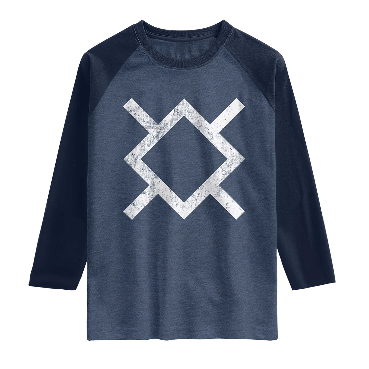 Vintage Northern Cheyenne Tribe Flag Montana Morning Star Symbol Raglan Shirt