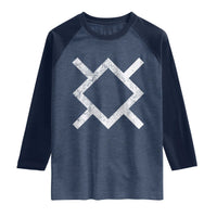 Vintage Northern Cheyenne Tribe Flag Montana Morning Star Symbol Raglan Shirt