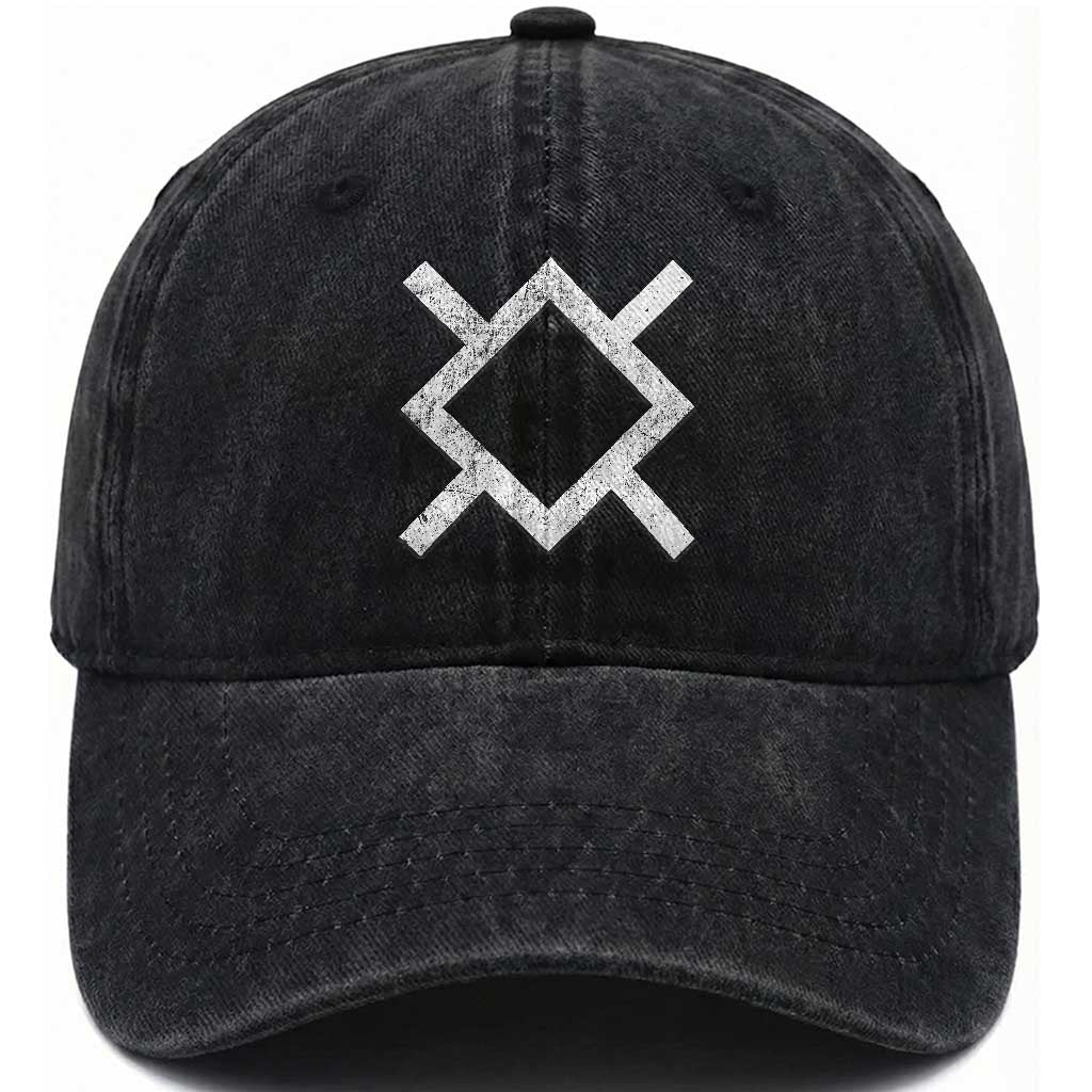 Vintage Northern Cheyenne Tribe Flag Montana Morning Star Symbol Washed Cotton Baseball Cap