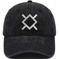 Vintage Northern Cheyenne Tribe Flag Montana Morning Star Symbol Washed Cotton Baseball Cap