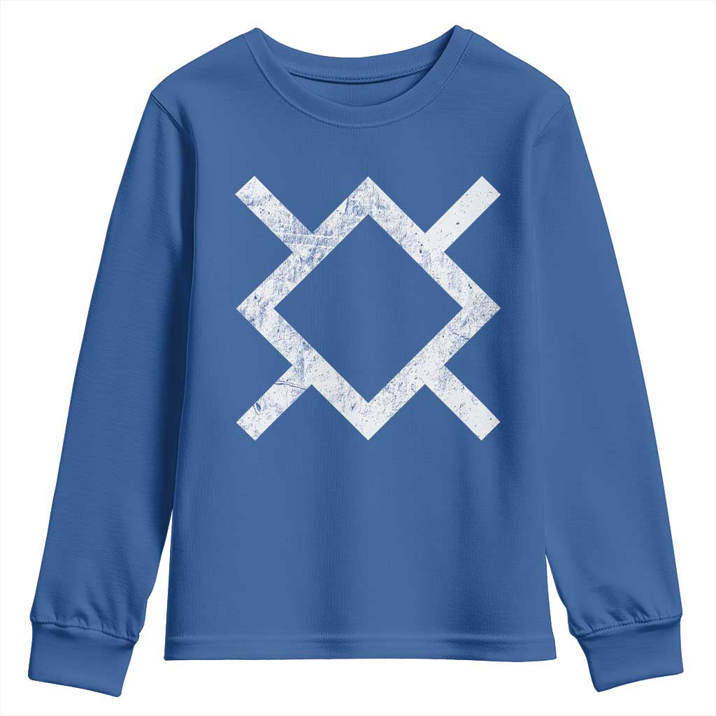 Vintage Northern Cheyenne Tribe Flag Montana Morning Star Symbol Youth Sweatshirt
