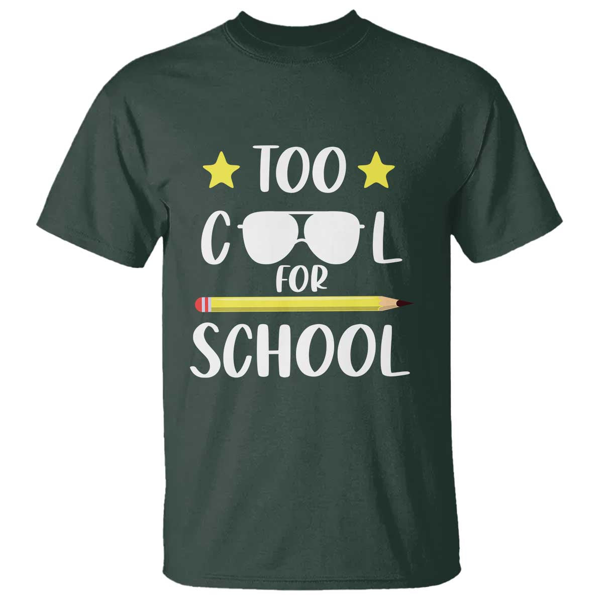 Funny Back To School T Shirt Too Cool For School Sunglasses - Wonder Print Shop
