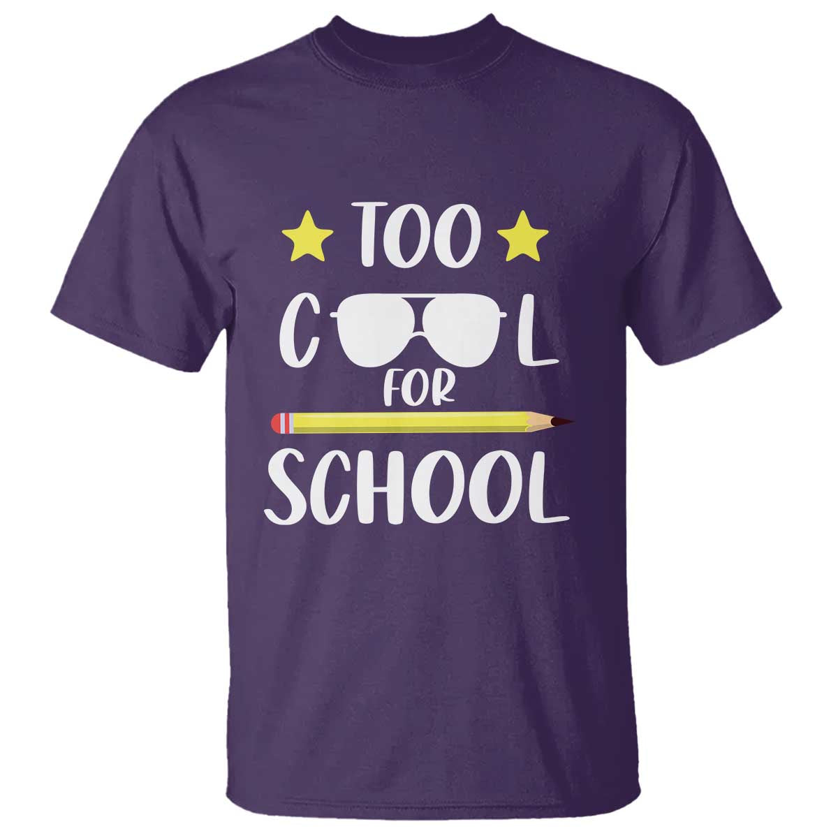 Funny Back To School T Shirt Too Cool For School Sunglasses - Wonder Print Shop