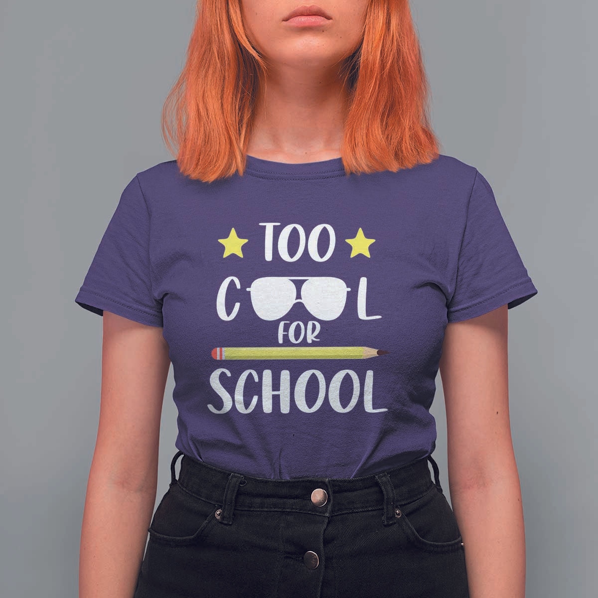 Funny Back To School T Shirt For Women Too Cool For School Sunglasses - Wonder Print Shop