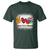 Teacher T Shirt Peace Love Teach Cute Apple Book Pencil - Wonder Print Shop