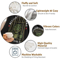 Funny Aligator Alcatraz Everglades Throw Blanket Alligator Prison Alligatraz Meme - Wonder Print Shop