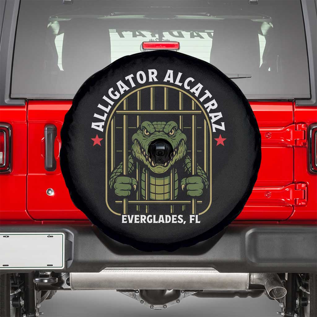 Funny Aligator Alcatraz Everglades Spare Tire Cover Alligator Prison Alligatraz Meme - Wonder Print Shop