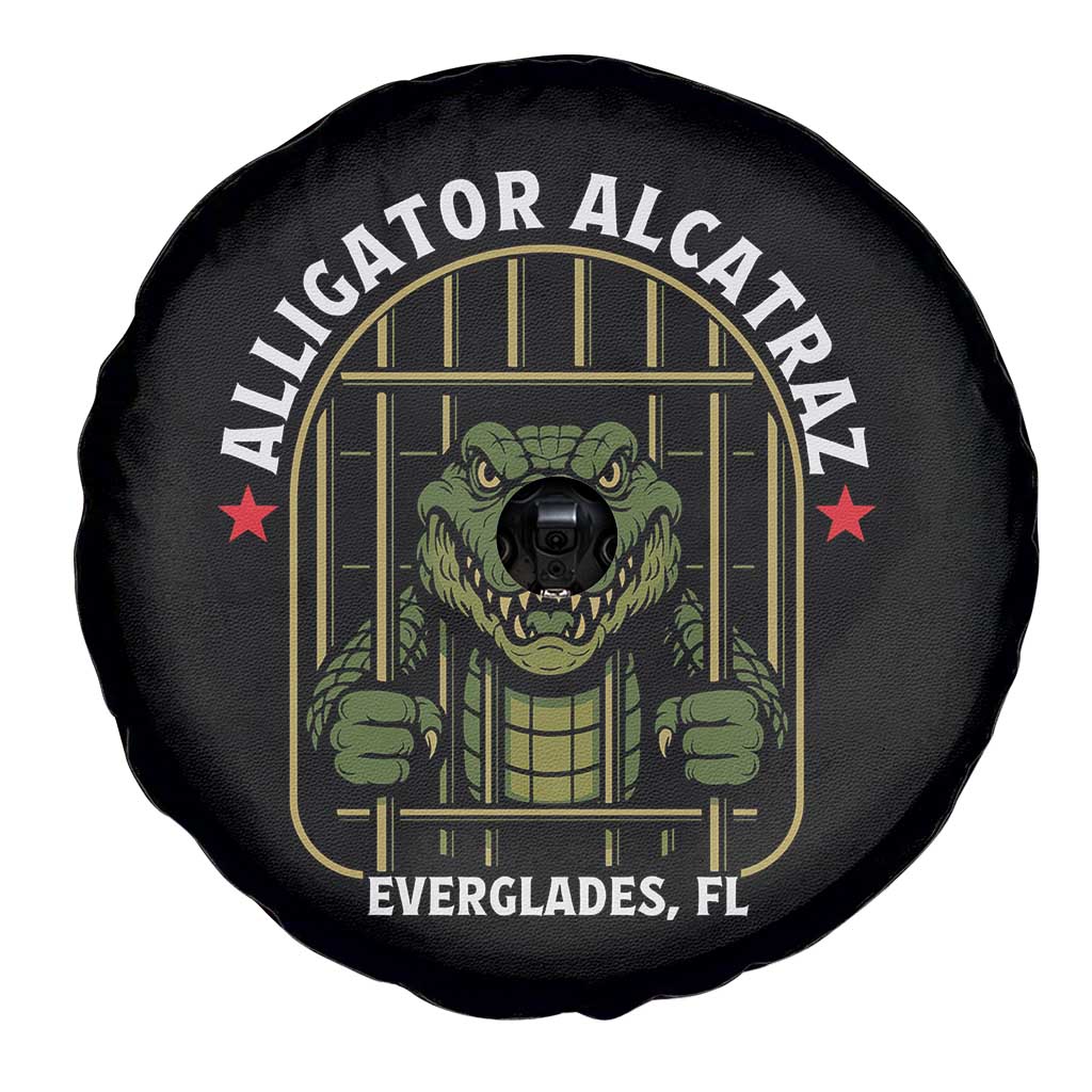 Funny Aligator Alcatraz Everglades Spare Tire Cover Alligator Prison Alligatraz Meme - Wonder Print Shop