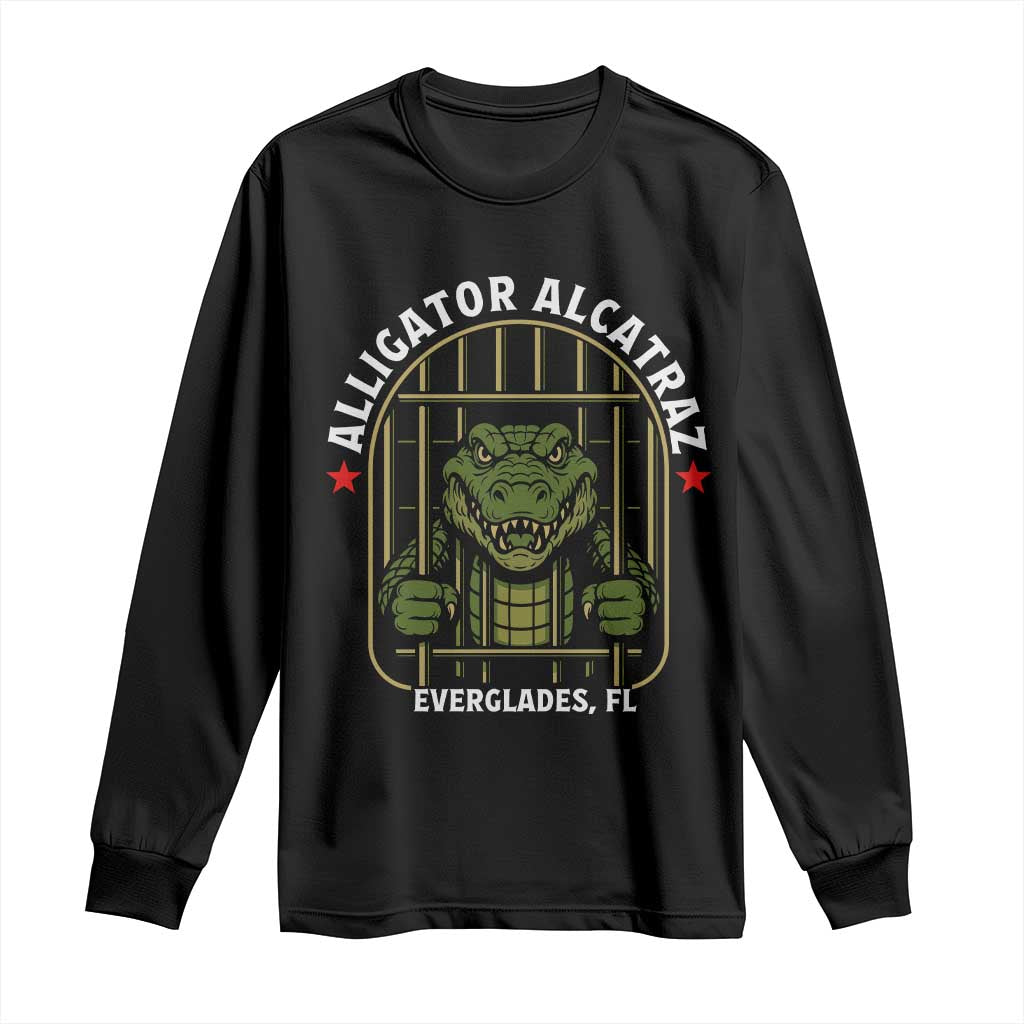 Funny Aligator Alcatraz Everglades Long Sleeve Shirt Alligator Prison Alligatraz Meme - Wonder Print Shop