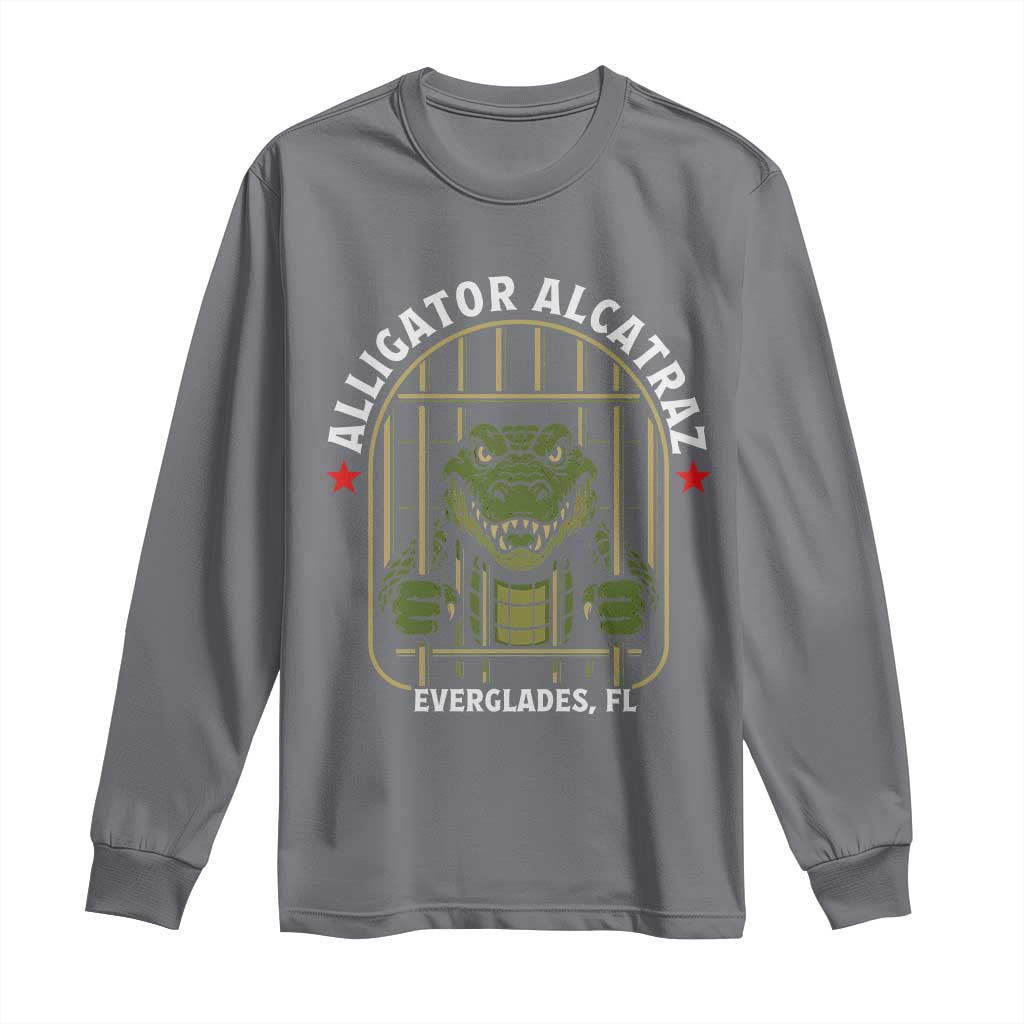 Funny Aligator Alcatraz Everglades Long Sleeve Shirt Alligator Prison Alligatraz Meme - Wonder Print Shop
