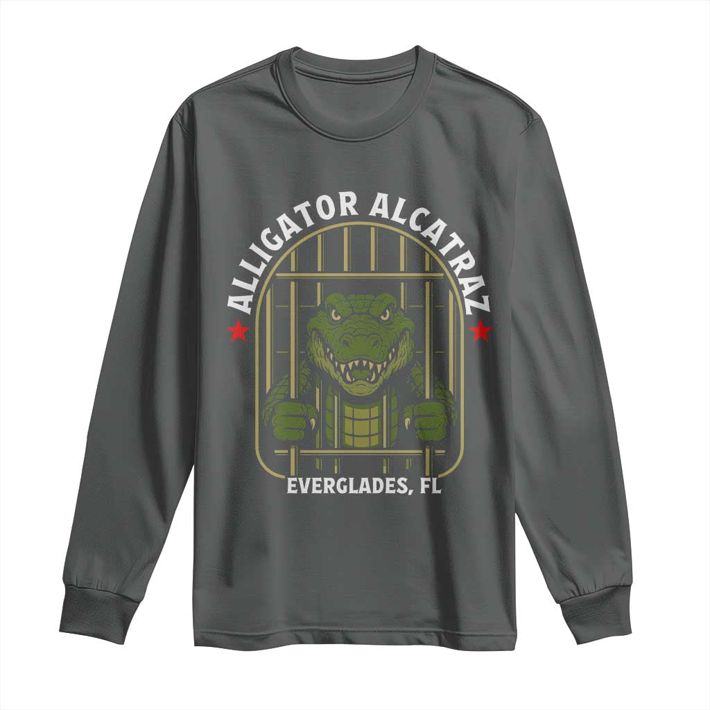 Funny Aligator Alcatraz Everglades Long Sleeve Shirt Alligator Prison Alligatraz Meme - Wonder Print Shop
