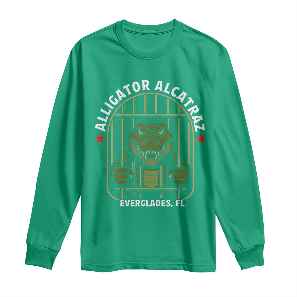 Funny Aligator Alcatraz Everglades Long Sleeve Shirt Alligator Prison Alligatraz Meme - Wonder Print Shop