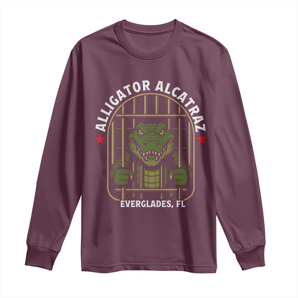 Funny Aligator Alcatraz Everglades Long Sleeve Shirt Alligator Prison Alligatraz Meme - Wonder Print Shop