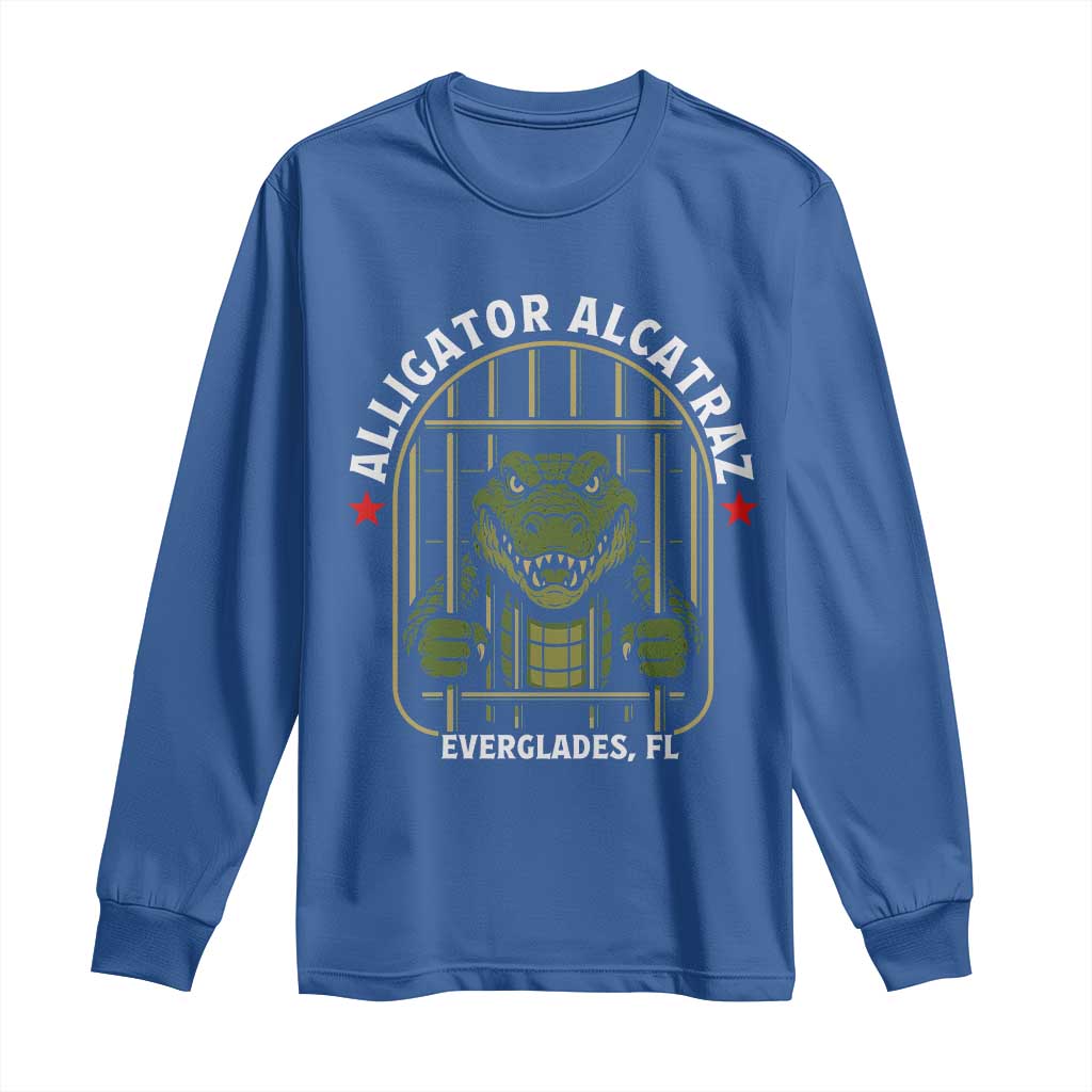 Funny Aligator Alcatraz Everglades Long Sleeve Shirt Alligator Prison Alligatraz Meme - Wonder Print Shop