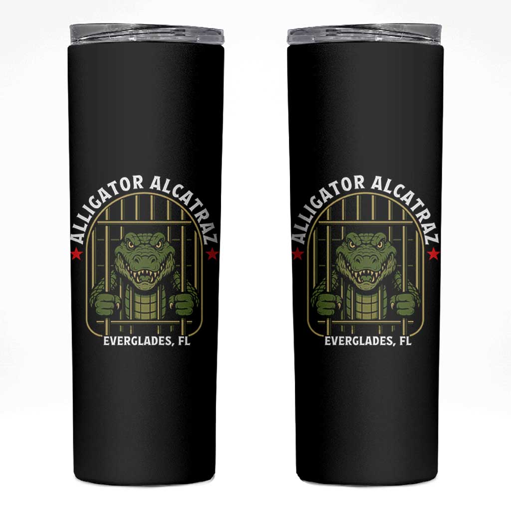 Funny Aligator Alcatraz Everglades Skinny Tumbler Alligator Prison Alligatraz Meme - Wonder Print Shop