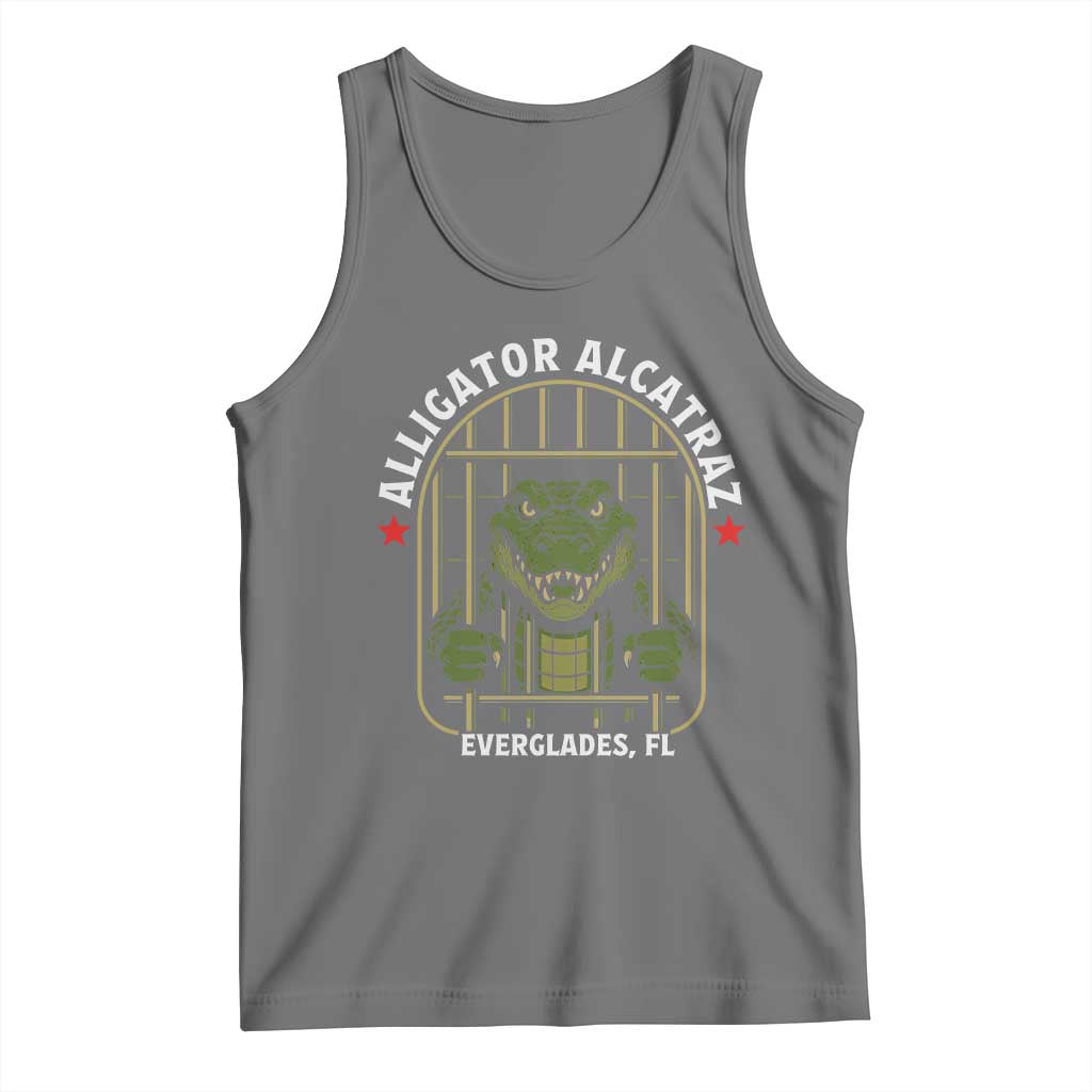 Funny Aligator Alcatraz Everglades Tank Top Alligator Prison Alligatraz Meme - Wonder Print Shop