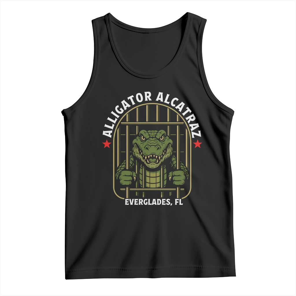 Funny Aligator Alcatraz Everglades Tank Top Alligator Prison Alligatraz Meme - Wonder Print Shop
