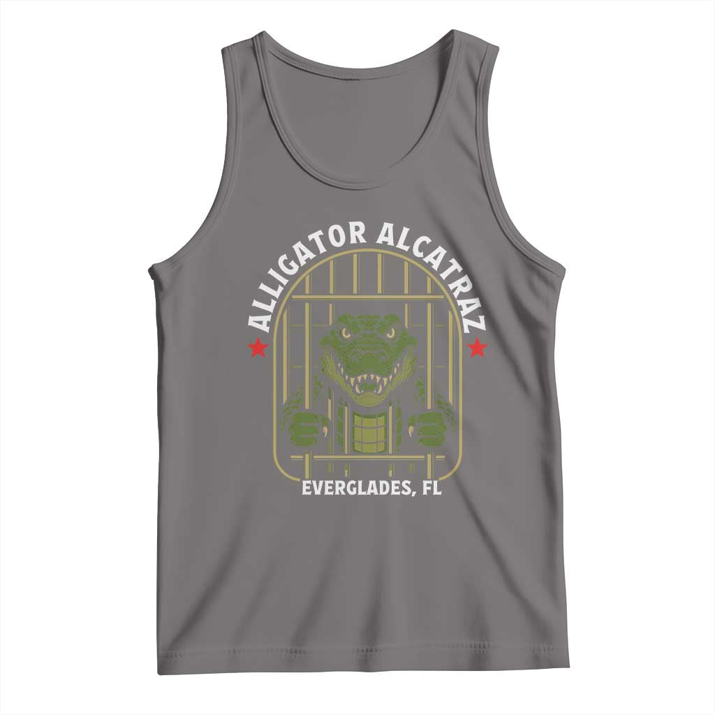 Funny Aligator Alcatraz Everglades Tank Top Alligator Prison Alligatraz Meme - Wonder Print Shop