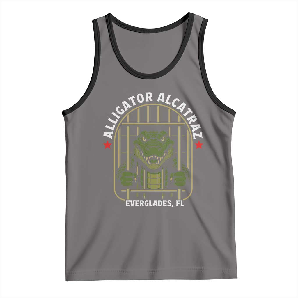 Funny Aligator Alcatraz Everglades Tank Top Alligator Prison Alligatraz Meme - Wonder Print Shop