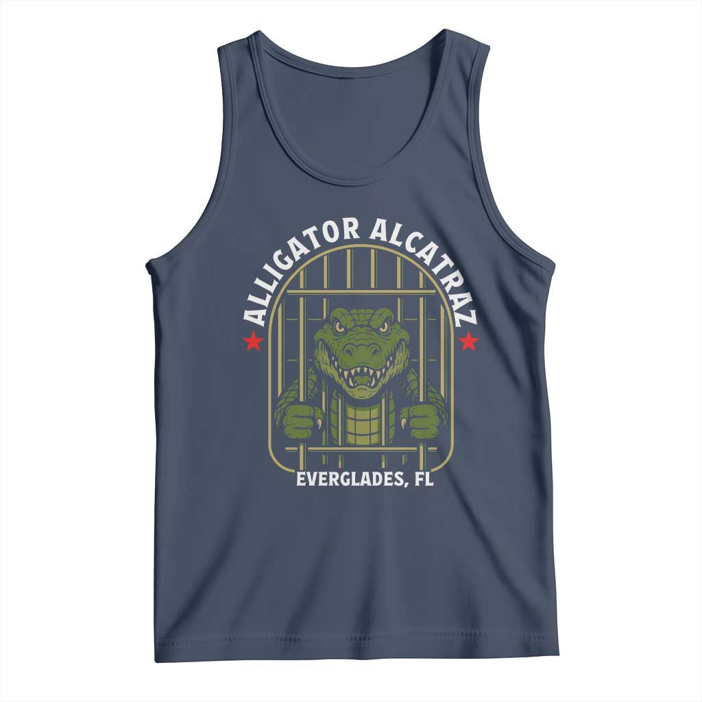 Funny Aligator Alcatraz Everglades Tank Top Alligator Prison Alligatraz Meme - Wonder Print Shop